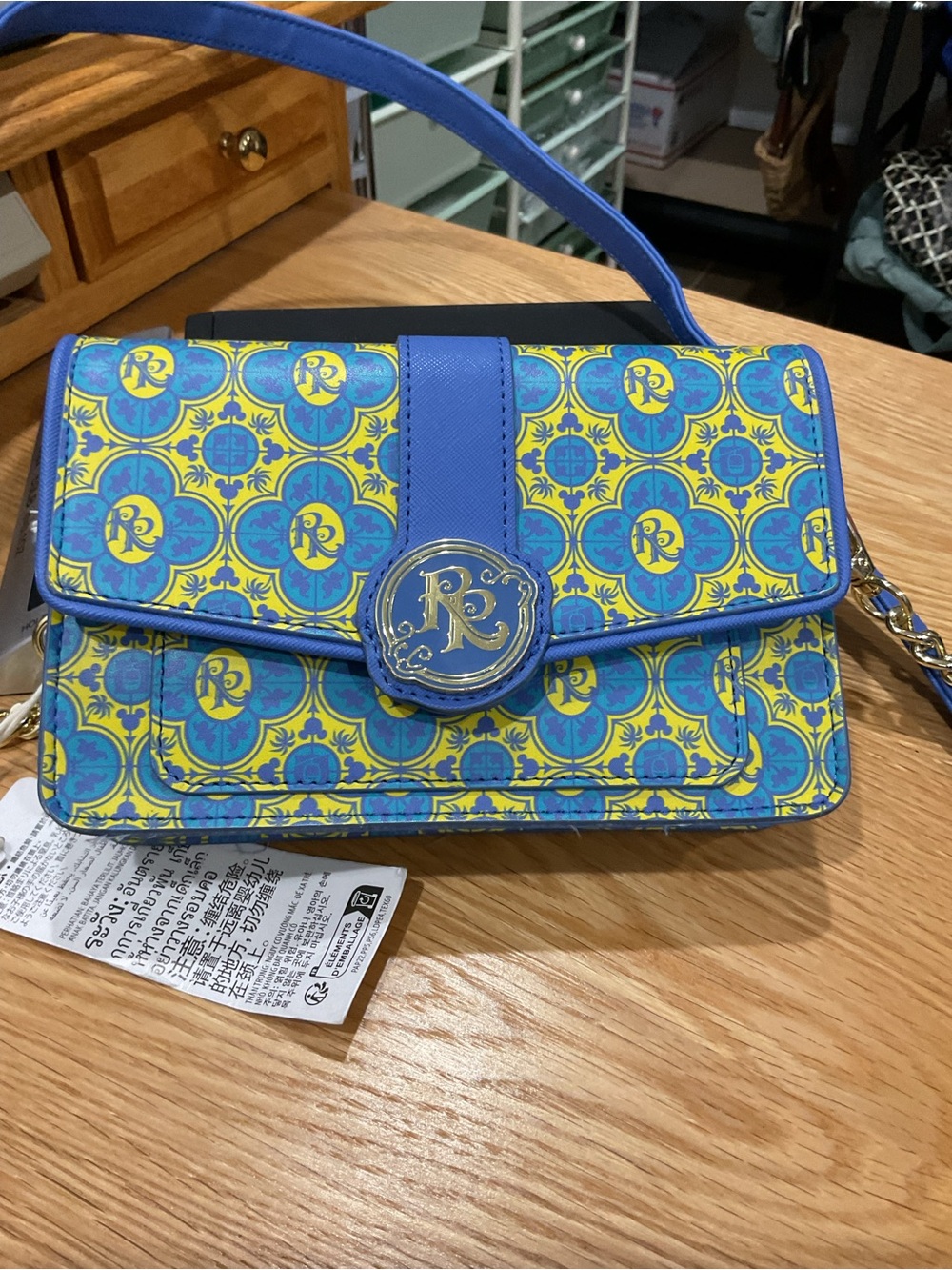 Disney Parks Loungefly Riviera Resort RR Tile Crossbody Bag NWT
